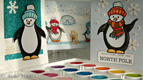 DIY Julkort Pingvin