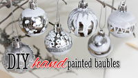 Julpynt: DIY Hand painted Christmas baubles