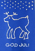 Julkort med renar 1