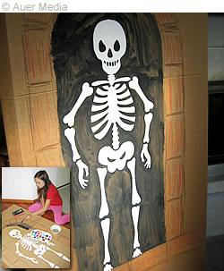 Halloween pyssel: ett skelett att skriva ut