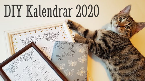 Kalender 2020 att skriva ut för bullet journal dagbok