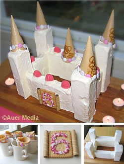 Glasstårta: Prinsess-slott tårta till barnkalas